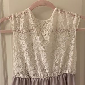 Lace and polyester mini fit & flare dress